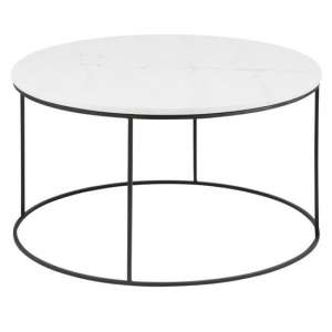 Bemidji Round Marble Coffee Table In Guangxi White