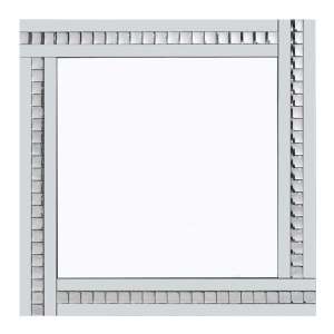 Berit Classic Triple Bar Wall Mirror In Crystal And Silver