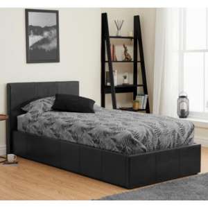 Berlin Fabric Ottoman Single Bed In Black