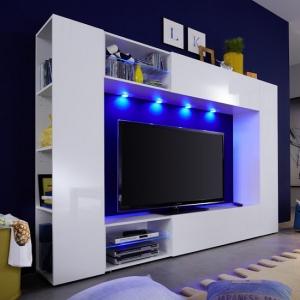berlin tv stand in white with high gloss fronts and led lighting - Entertainment Centres And Tv Stands berlin tv stand in white with high gloss fronts and led lighting - Entertainment Centres And Tv Stands