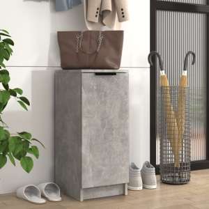 Betsi Wooden Shoe Storage Cabinet With 1 Door In Concrete Effect