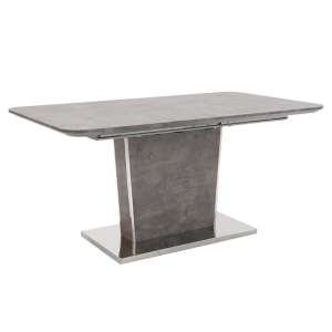 Bette Extending 120cm Dining Table In Grey Concrete Effect
