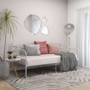 Bijan Metal Frame Single Sofa Bed In White