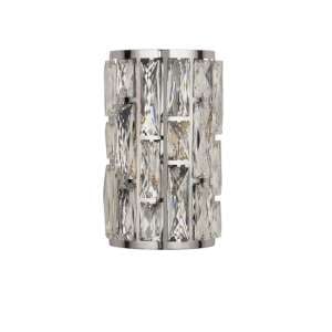Bijou 2 Lamp Wall Light In Chrome With Crystal Glass