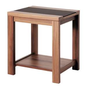 Bisbee Square Wooden Side Table In Walnut