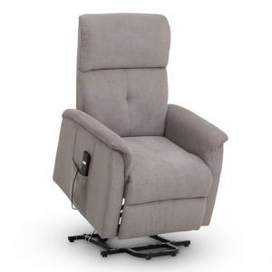 Abeni Fabric Recliner Chair In Taupe Chenille