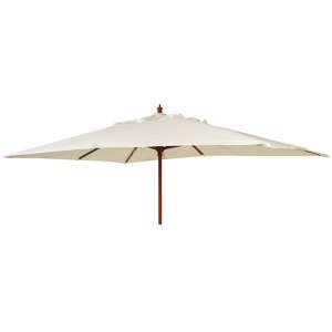 Blount Rectangular 3000mm Fabric Parasol With Pulley In Ecru