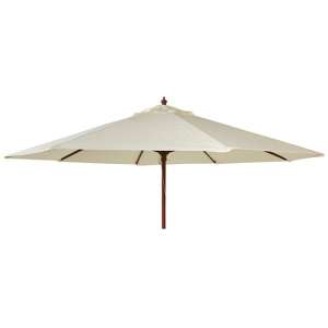 Blount Round 3000mm Fabric Parasol With Pulley In Ecru