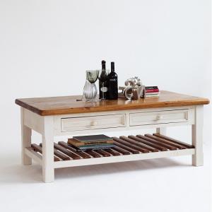 Boddem Coffee Table White Pine Cottage Style