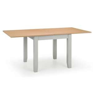 Raisie Extending Wooden Dining Table In Elephant Grey