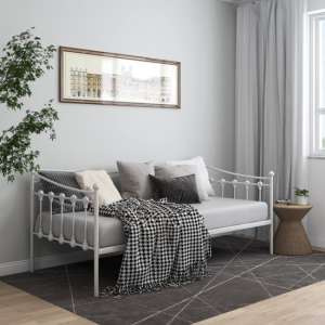 Bolesia Metal Frame Single Sofa Bed In White