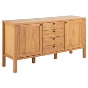 Bologna Wooden 2 Doors And 4 Drawers Sideboard In Oak