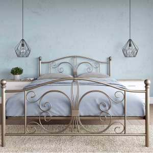 Bamburgh Metal King Size Bed In Bronze