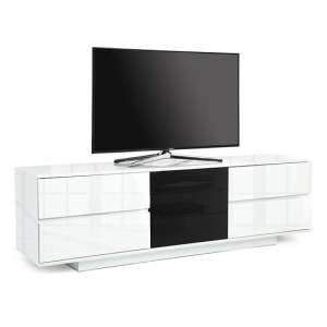 Boone Ultra TV Stand In White High Gloss With Four Drawers