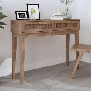 Bibury Wooden Dressing Table With 2 Drawers In Oak