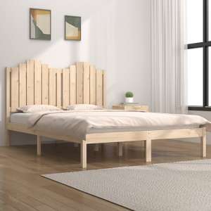 Boreas Solid Pinewood Double Bed In Natural