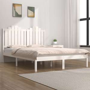 Boreas Solid Pinewood Double Bed In White