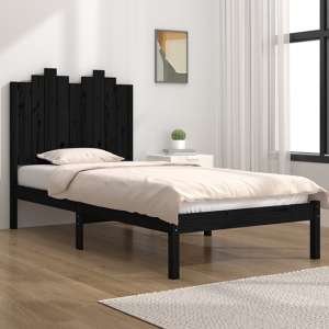 Boreas Solid Pinewood Single Bed In Black