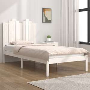 Boreas Solid Pinewood Single Bed In White
