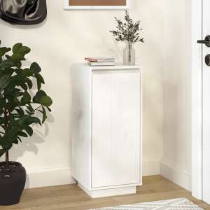 Boris Pinewood Shoe Storage Cabinet With 1 Door In White