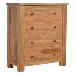 Boston Wooden Chest Of Drawers In Caramel With 6 Drawers