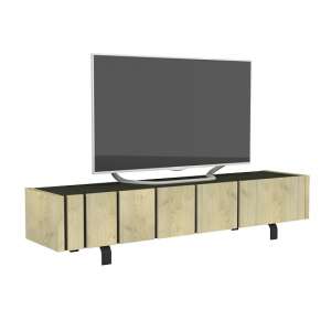 Boswell Wooden TV Stand In Oak Finish With Two Doors
