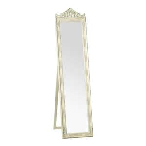 Boufoya Floor Standing Dressing Mirror In Cream