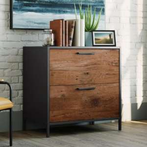 Boulevard Wooden Filing Cabinet With 2 Drawers In Vintage Oak