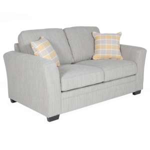 Braemar Fabric Standard Back 2 Seater Sofa In Lemon Grey