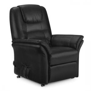 Rachelle Modern Recliner Chair In Black Faux Leather