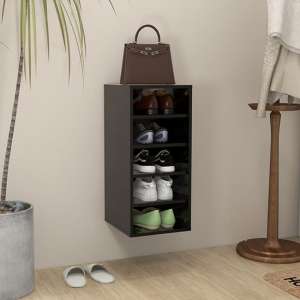 Branko Wooden Shoe Storage Rack With 5 Shelves In Black