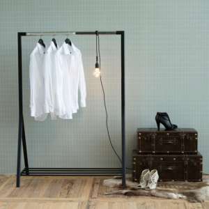 Brell Metal Clothes Rack In Black And Chrome