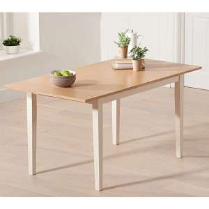 Broman Extending Wooden Dining Table In Oak And Cream