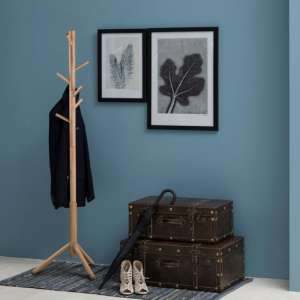 Bremon Rubberwood Coat Stand In Oak