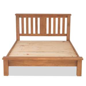 Brendan Wooden Double Low Foot Bed In Crafted Solid Oak
