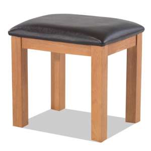 Brendan Wooden Dressing Table Stool In Crafted Solid Oak