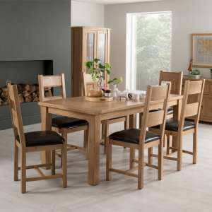 Brex Extending Large Natural Dining Table With 8 Chairs