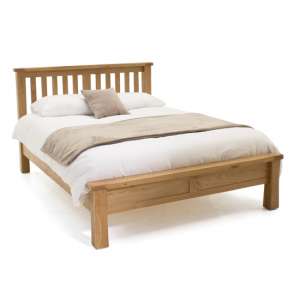Brex Low Footboard Wooden Super King Size Bed In Natural