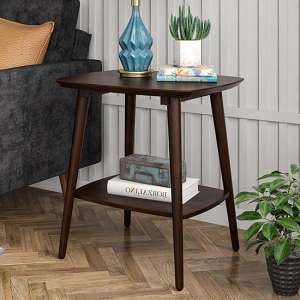 Brigg Wooden End Table In Walnut