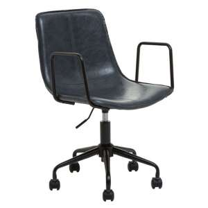 Brinson Leather Home And Office Chair In Grey