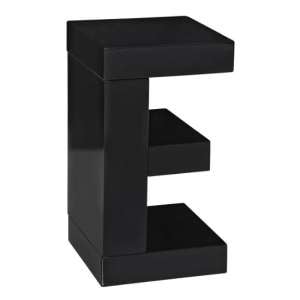 Elettra Contemporary Lamp Table In High Gloss Black