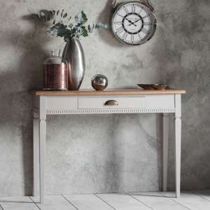 Bronte Console Table In Taupe With 1 Drawer