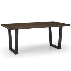 Aminul Wooden Dining Table In Dark Oak