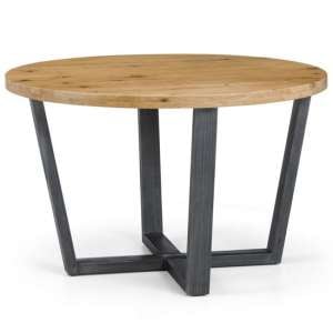 Aminul Round Wooden Dining Table In Oak