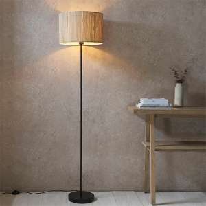 Brooks Seagrass Drum Shade Floor Lamp In Natural