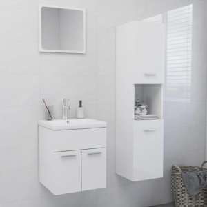 Brooks Wooden Bathroom Furniture Set In White