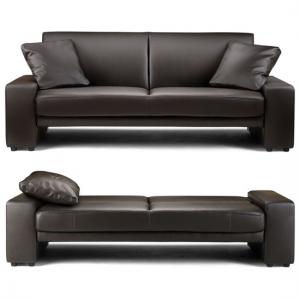 Sofa Beds Uk Leather Furniture In Fashion Supra Sofa Bed In Brown Faux Leather