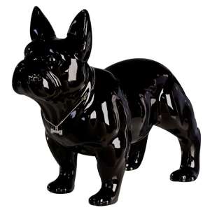 Bully Ceramic Dog Sculpture In Black