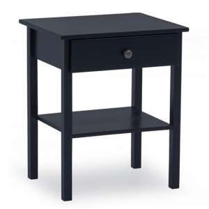 Buntin Wooden Bedside Cabinet In Blue Painted Finish
