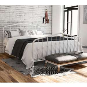 Necton Metal Double Bed In White